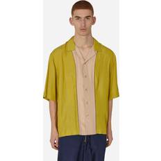 Unisex - Yellow Shirts Dries Van Noten Panelled Shortsleeve Shirt - Mustard Yellow