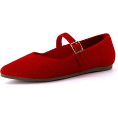 Slip-On - Unisex Ballerinas Sonnet Mary Jane Knit Flat - Scarlet/Scarlet/Footwear White