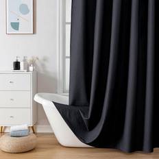 OVZME Berry Extra Long Black Shower Curtain 96 Inch