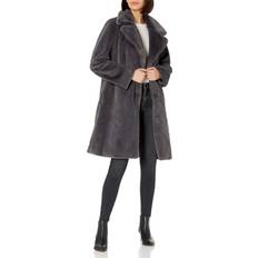 Gris - Homme Manteaux Kiara Loose-Fit Faux Fur Coat - Graphite