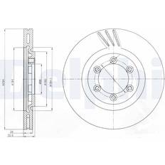 SsangYong Jarrujärjestelmät Delphi Brake Disc BG4112