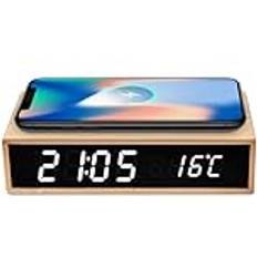 15 wireless charger MikaMax Bamboo Wireless Charger Clock MM-line Quick Wireless Charger 15 W