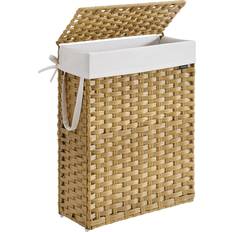 Yellow Laundry Baskets & Hampers Songmics Slim Laundry Hamper with Lid ULCB164N01