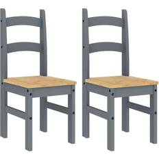 Furu Stoler vidaXL Dining Chairs 2 Pcs Grey 40 x 46 x 99 cm Kitchen Chair