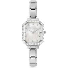 Paris White Mother of Pearl Crystal Silver