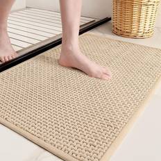 Bathroom Accessories Tianfu Chenille Bathroom Rug 16" x 24" Beige
