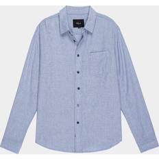 Bleu - Homme Chemisiers Lennox Brushed Plaid Sport Shirt - Kodiak Blue Melange