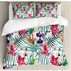 Ambesonne Floral Set King Size Duvet Cover Multicolor