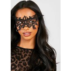 Nero Vestaglie Butterfly Openwork Halloween Mask - Black