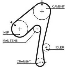 Piezas de vehículo Gates Timing Belt PowerGrip 5320XS