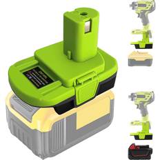 Power Tool Accessories DM18RL Battery Adapter Converter Use for Ryobi 18V Tools,Converts for Dewalt 20V Li-ion or Milwaukee 18V M18 Li-ion Battery to Ryobi 18V Li-ion Battery,with USB Port