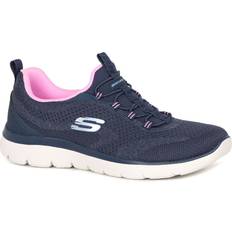 Skechers Women Gym & Training Shoes Skechers Summits Suited Womens Training Shoes - Navy/Pink