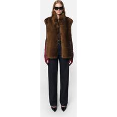 Marrón - Mujer Chalecos Veronica Beard Bria Puffer Vest - Brown