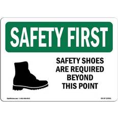 Office Supplies SignMission OSHA Safety First Sign 12 x 18 in.