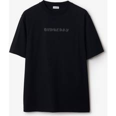 Burberry Damen T-Shirts & Tanktops Burberry Paisley Logo Cotton T-shirt - Coal