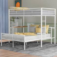 Beds & Mattresses Bellemave Heavy Duty Twin Over Full with Desk and Ladder Bunk Bed