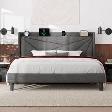 Bed Frames Feonase King Size Bed Frame - Dark Gray