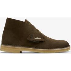 Vert Mocassins Clarks Wallabee GTX Slip-On Moccasins - Khaki/Green Suede