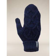 Elastane/Lycra/Spandex - Women Mittens Merino Cable Knit Mittens - Woman - Midnight Navy/Royal