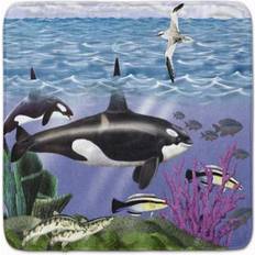 Bathroom Accessories Carolines Treasures Whale Orcas Floor Mat 19 x 27 Multicolor