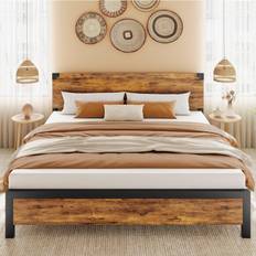 Bed Frames Gaomon King Size Bed Frame with Wood Headboard