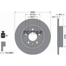 Textar Bremseskiver OPEL T Insignia 1.5-2.0 17