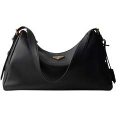 Prada Handbags Prada Aimée Large Leather Shoulder Bag - Black