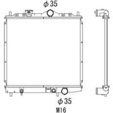 Koelvloeistofslangen NRF Radiateur Aluminium 506557 Koelribben Gesoldeerd