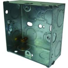 Wickes 1 Gang Metal Box 35mm Silver