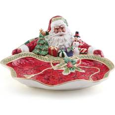 Fitz and Floyd Holiday Home African American Santa Serving Bowl 0.31gal