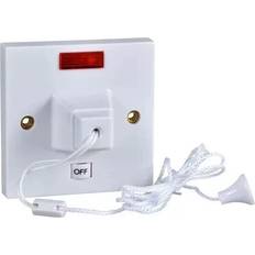 Schneider Electric Bathroom pull cord switch 50a 1 way with neon schenider exclusive gswpull50n
