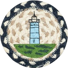 Capitol Importing Nubble Lighthouse Printed Braided Coaster 12.7cm 4pcs