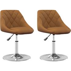 vidaXL Swivel Brown Kitchen Chair 196.9cm 2pcs