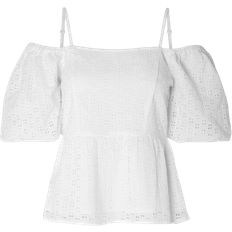 Selected Anelli Off Shoulder Top - Bright White