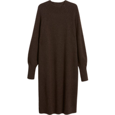 Bruna - Stickade klänningar kappahl Knitted Dress - Brown Melange