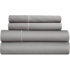 Egyptian Cotton Bed Linen Bibb Home 1000TC Egyptian Cotton Rich Set 4-Piece (Queen) Bed Sheet Silver