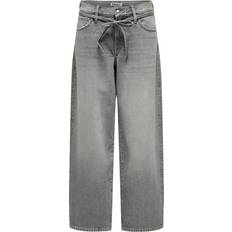 Gianna Mid Waist Balloon Fit Jeans - Medium Grey Denim