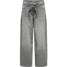 Dame - Grå Bukser & Shorts Only Gianna Mid Waist Balloon Fit Jeans - Medium Grey Denim