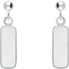 C. W. Sellors Oblong Drop Earrings - Silver/Bauxite