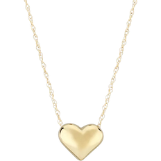 Macy's Puffed Heart Necklace - Gold