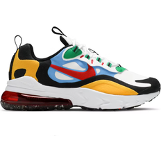 Nike Air Max 270 React Multi-Color GS - White/White/University Gold/University Red