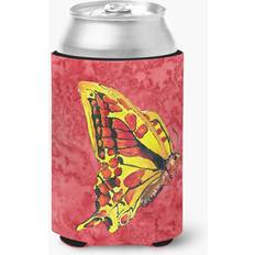 Butterfly on Red Bottle Cooler