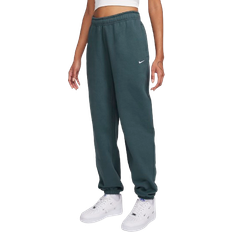 Nike Solo Swoosh Women's Fleece Trousers - Deep Jungle/White