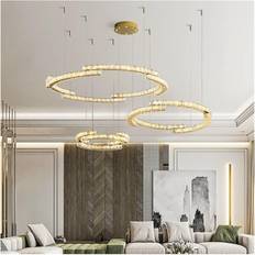 Luster taklampa Shzzhs Luster Gold/Chrome Pendellampa 100cm