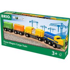 Legno Treni BRIO World Three Wagon Cargo Train 33982