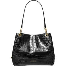 Michael Kors Negro Bolsos Michael Kors Kensington Large Crocodile Embossed Leather Tote Bag - Black