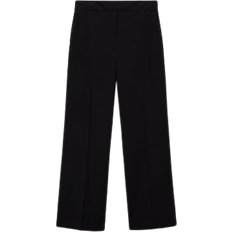 Mango Wideleg Pleated Pants - Black