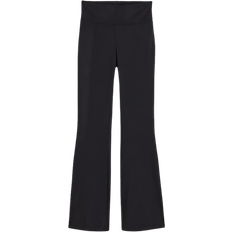 H&M Flared Leggings - Black/Matte