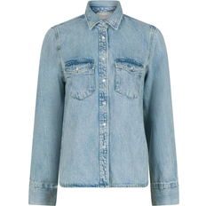 Neo Noir Roger Denim Shirt - Smoke Blue