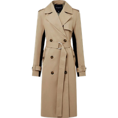 Cotton - Women Outerwear French Connection Coco Twill Trench Coat - Autumn Camel